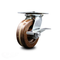 Service Caster 6 Inch Heavy Duty High Temp Phenolic Caster with Roller Bearing and Brake SCC SCC-35S620-PHRHT-SLB